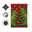Twin Christmas Trees Suede Flag House