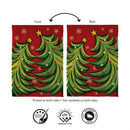 Twin Christmas Trees Suede Flag House