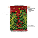 Twin Christmas Trees Suede Flag House