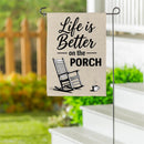 Life Is Better Suede Flag Garden