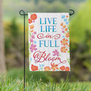 Live in Full Bloom Suede Flag Garden