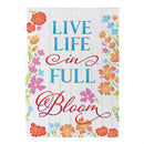 Live in Full Bloom Suede Flag House