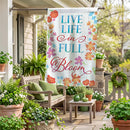 Live in Full Bloom Suede Flag House