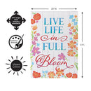 Live in Full Bloom Suede Flag House
