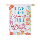 Live in Full Bloom Suede Flag House