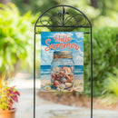 Summer Shell Jar Suede Garden Flag