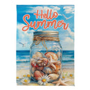 Summer Shell Jar Suede Garden Flag