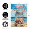 Summer Shell Jar Suede Garden Flag