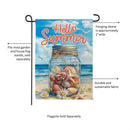 Summer Shell Jar Suede Garden Flag