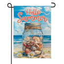 Summer Shell Jar Suede Garden Flag