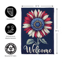 Patriotic Vibrant Sunflower Suede House Flag