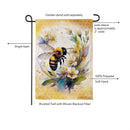 Bee Wreath Suede Flag Garden