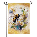 Bee Wreath Suede Flag Garden