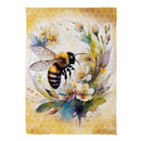 Bee Wreath Suede Flag Garden