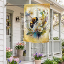 Bee Wreath Suede Flag House