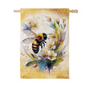 Bee Wreath Suede Flag House