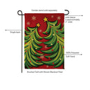 Twin Christmas Trees Suede Flag Garden