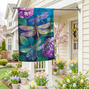 Tale Of Dragonflies Suede Flag House