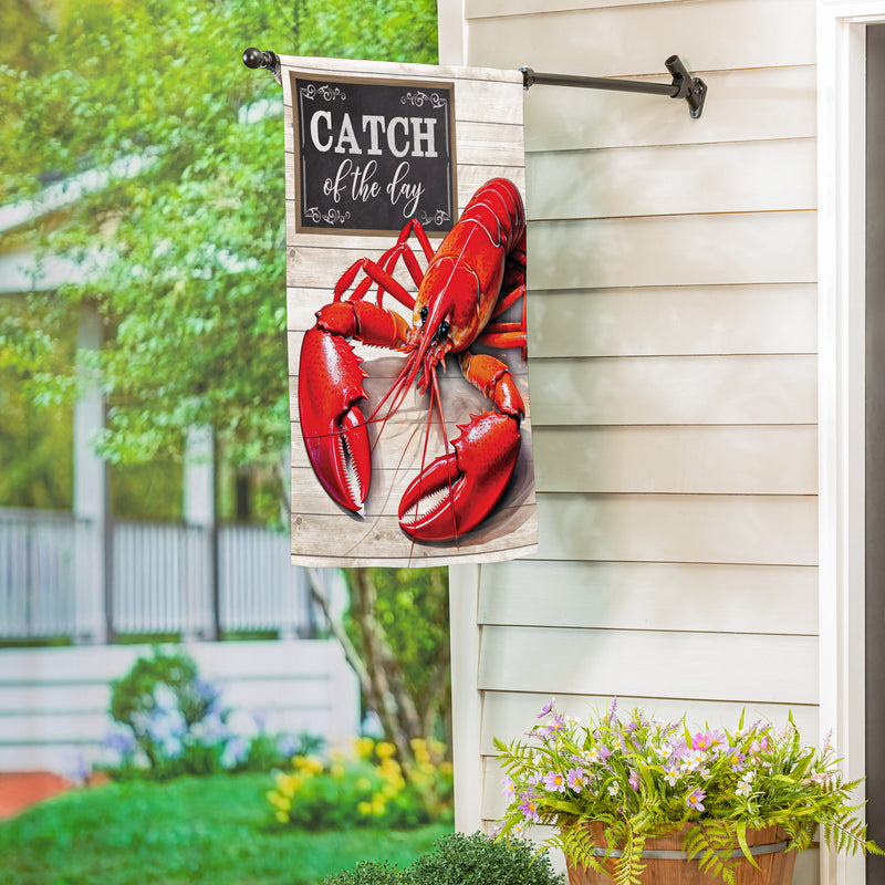 Lobster Catch Suede House Flag