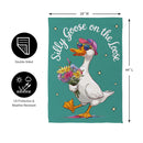 Silly Goose on the Loose Suede House Flag
