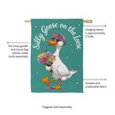 Silly Goose on the Loose Suede House Flag