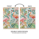 Palm Beach Flamingos Suede Garden Flag