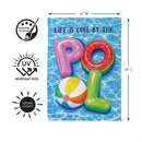 Cool by the Pool Suede Garden Flag