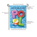 Cool by the Pool Suede Garden Flag