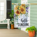 Hello Sunshine Sunflower Suede House Flag