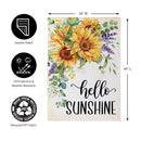 Hello Sunshine Sunflower Suede House Flag
