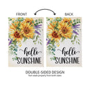 Hello Sunshine Sunflower Suede House Flag