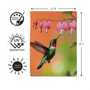 Hummingbird & Nectar Suede Flag Garden
