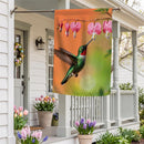 Hummingbird & Nectar Suede Flag House