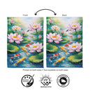 Lotus & Koi FIsh Suede Flag Garden
