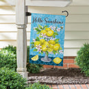 Hello Sunshine Lemons Suede Flag Garden