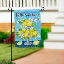 Hello Sunshine Lemons Suede Flag Garden