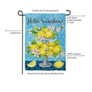 Hello Sunshine Lemons Suede Flag Garden