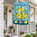 Hello Sunshine Lemons Suede Flag House
