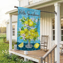 Hello Sunshine Lemons Suede Flag House