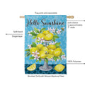 Hello Sunshine Lemons Suede Flag House