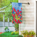Red Tulip Sky Suede House Flag