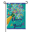 Cheers To The New Years Suede Flag Garden
