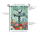 Cottage Garden Birdbath Suede Flag Garden