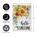 Hello Sunshine Sunflower Suede Garden Flag