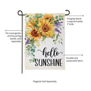 Hello Sunshine Sunflower Suede Garden Flag