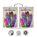 Hyacinth Haven Suede Garden Flag Garden