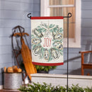 Joyful Oyster Wreath & Tree Front Back Suede Flag Garden