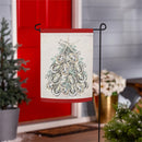 Joyful Oyster Wreath & Tree Front Back Suede Flag Garden