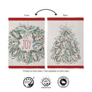 Joyful Oyster Wreath & Tree Front Back Suede Flag House