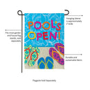 Pools Open Flip Flops Suede Garden Flag